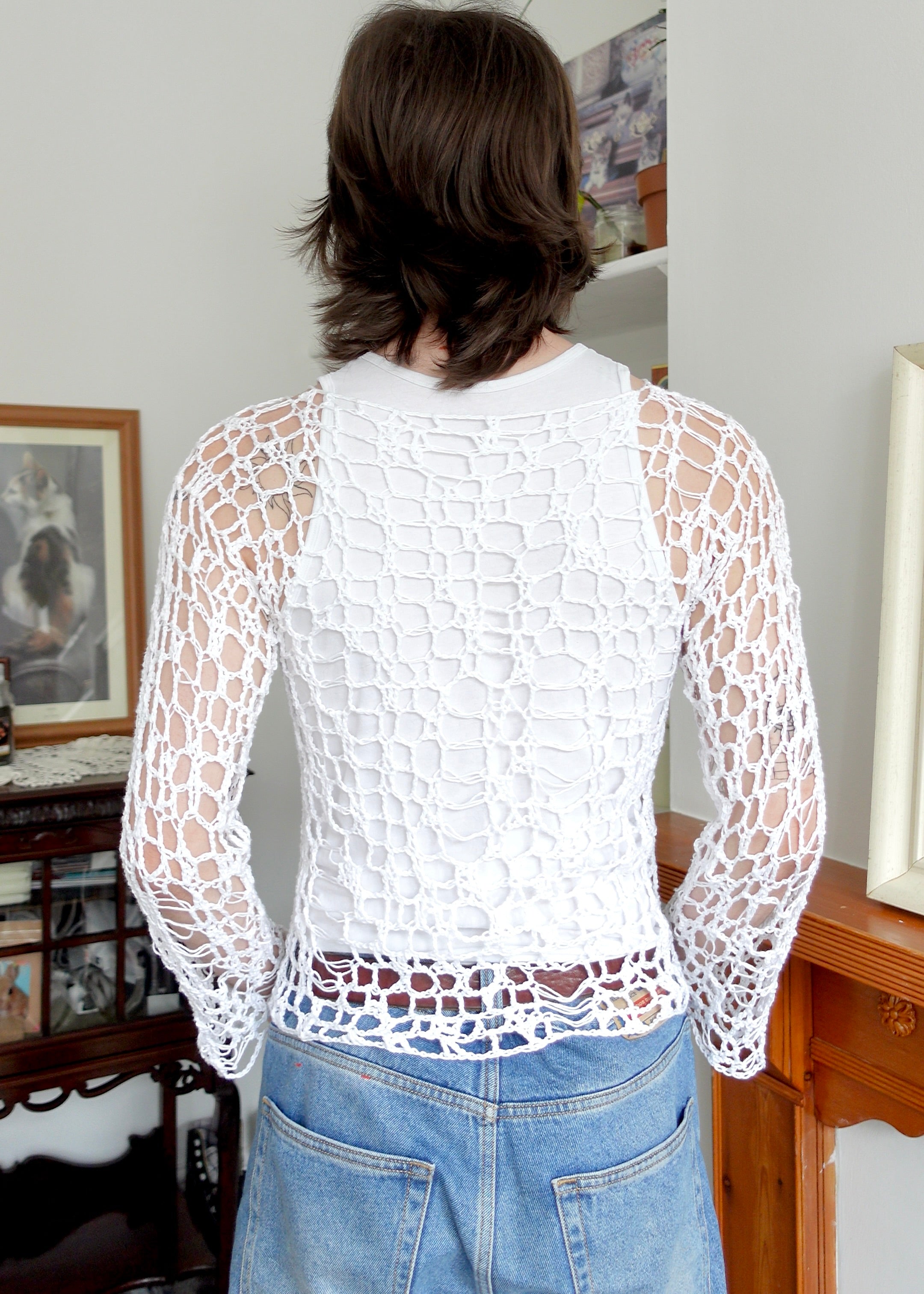 The Distressed Mesh Jumper
