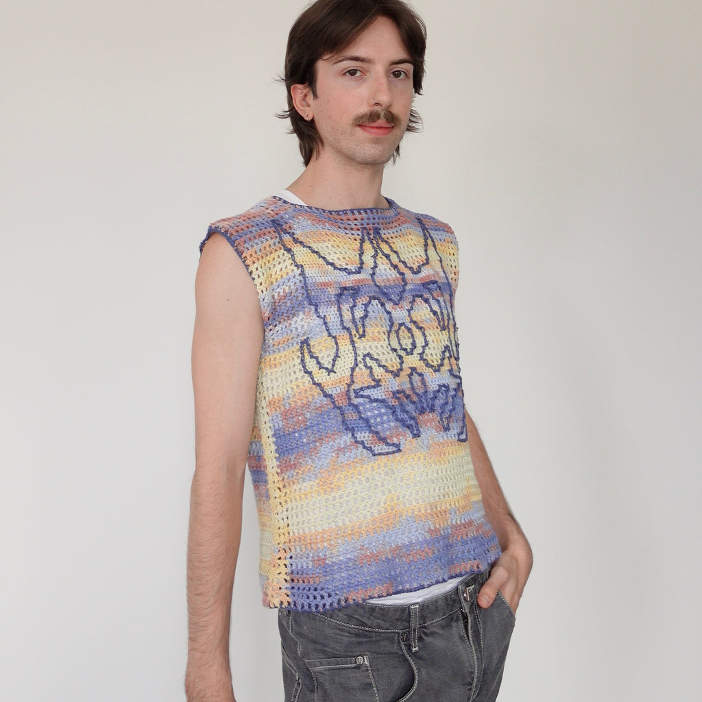 The 'Y2K' Graphic Mesh Vest