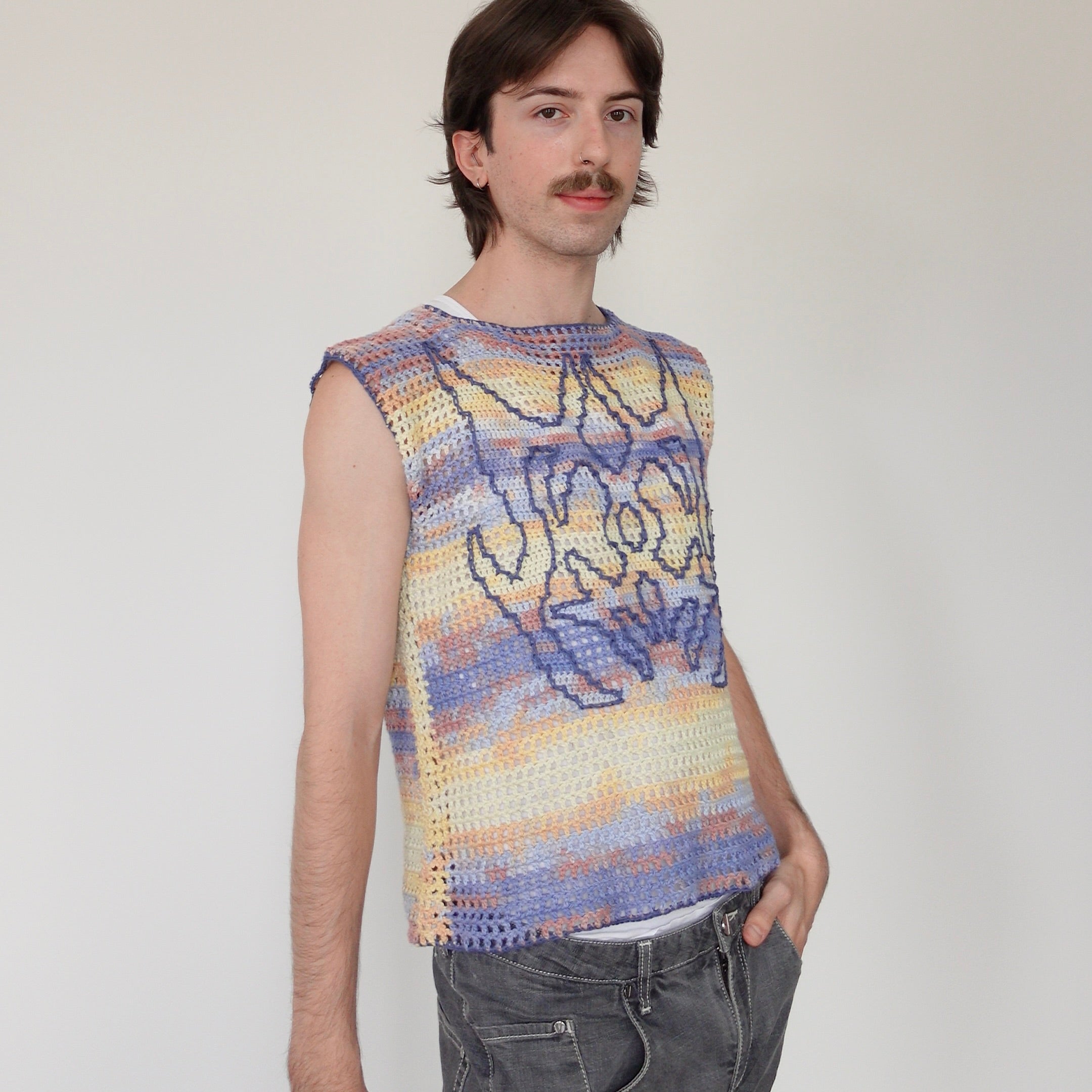 The 'Y2K' Graphic Mesh Vest