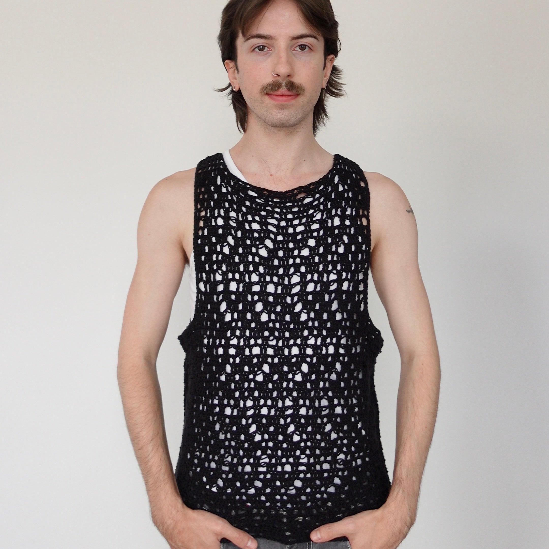 The Distressed Mesh Vest Pattern