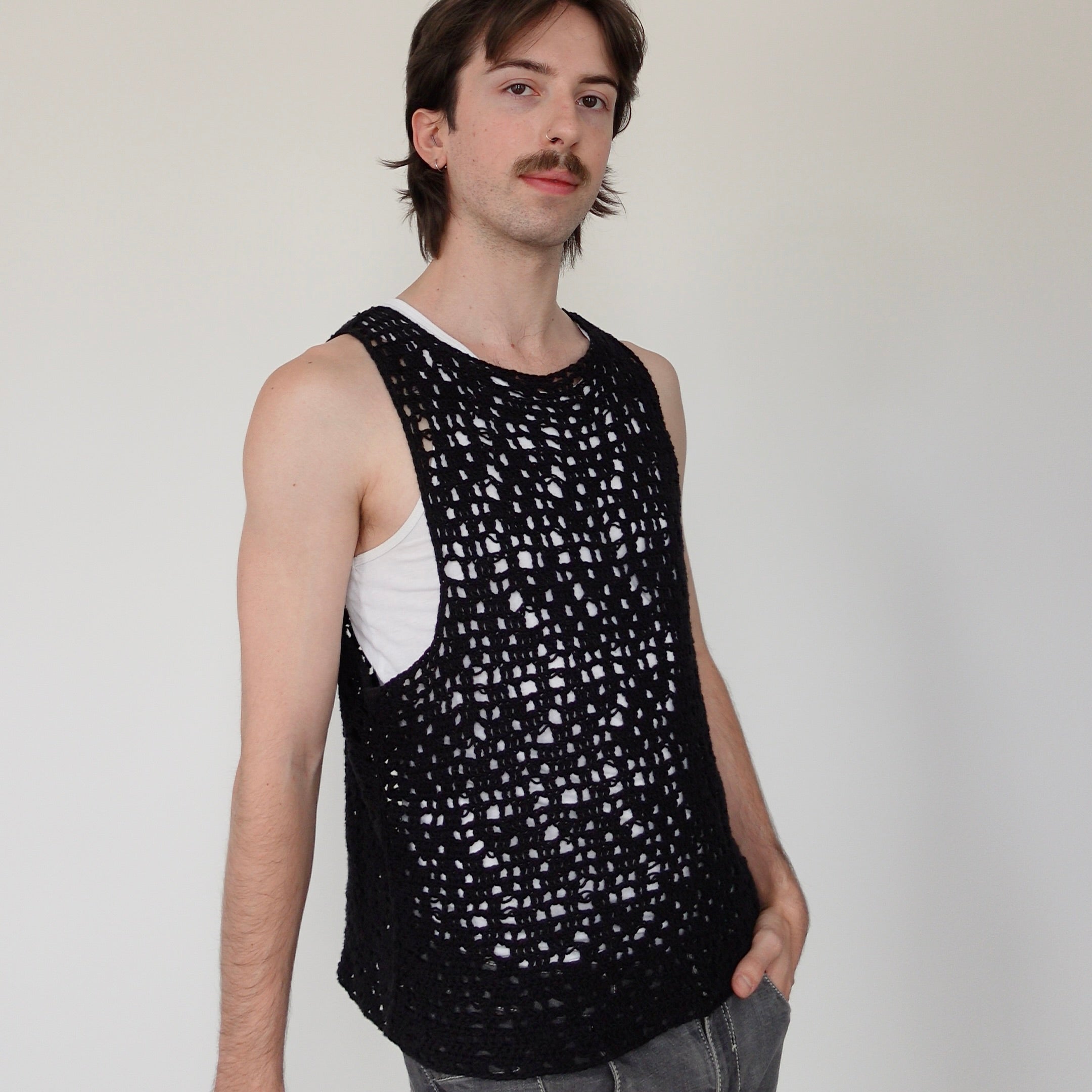 The Distressed Mesh Vest Pattern