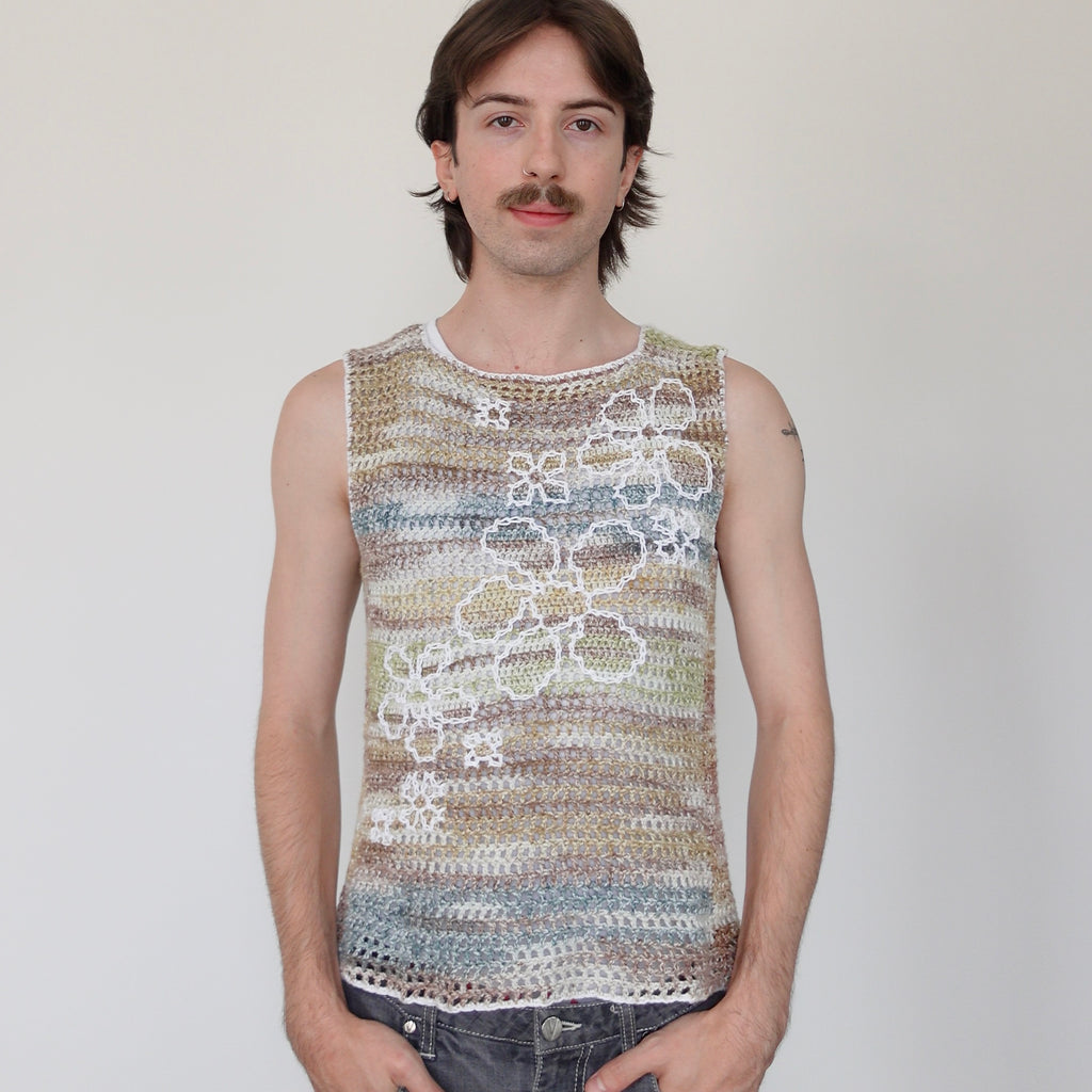 The 'Flower' Graphic Mesh Vest