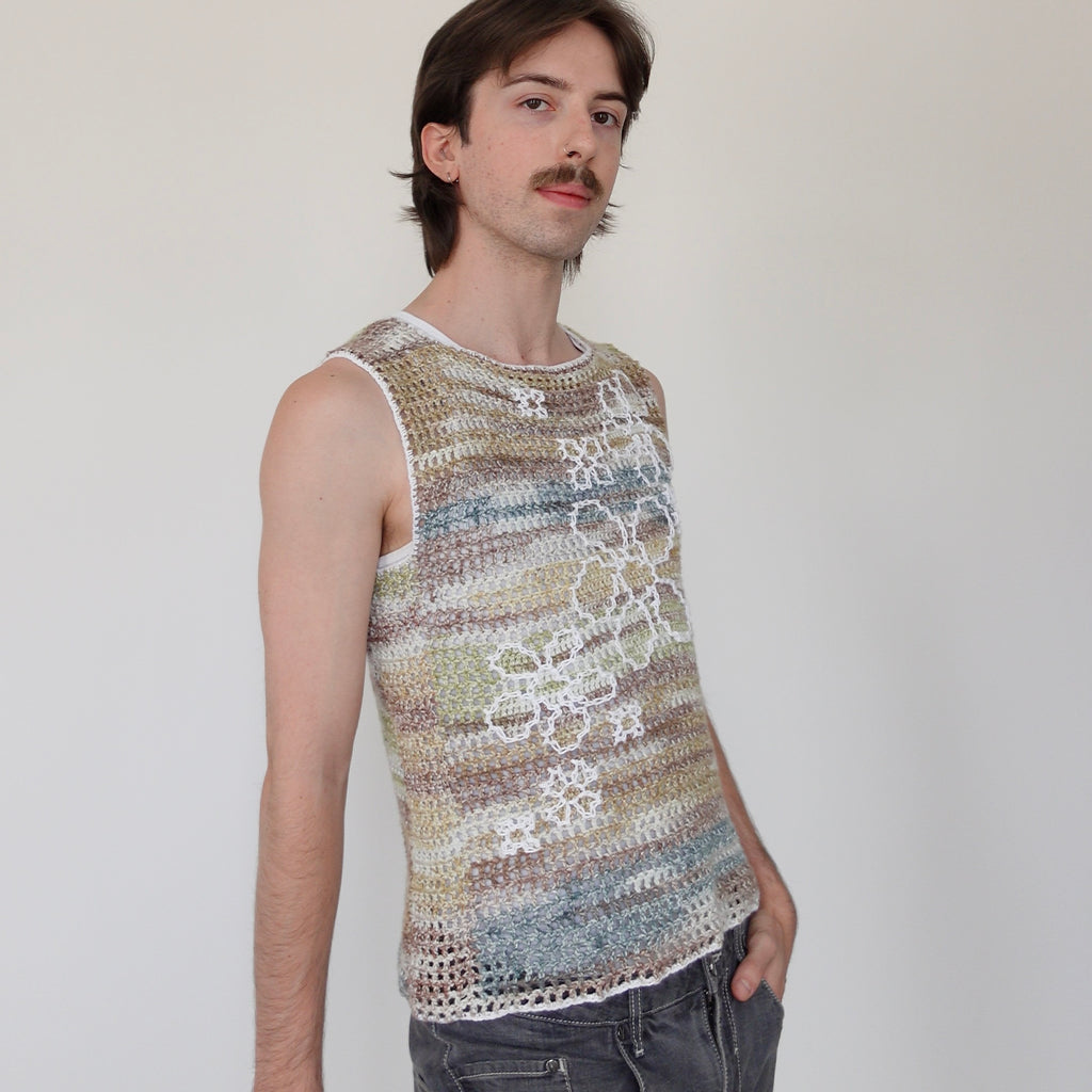 The 'Flower' Graphic Mesh Vest