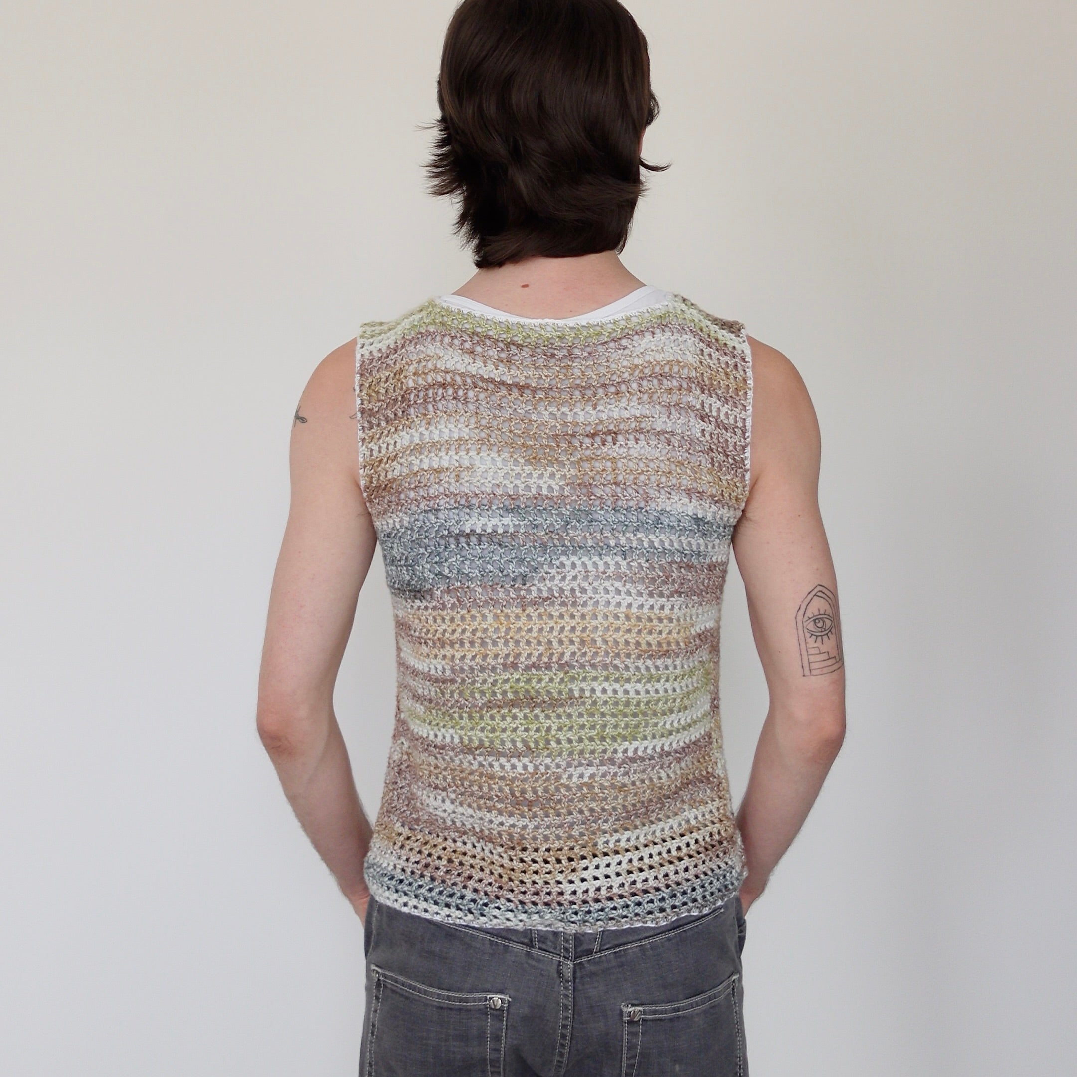 The 'Flower' Graphic Mesh Vest